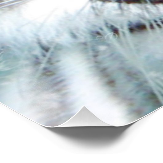 Majestic Snow White Tiger Portret Perfect Poster (Hoek)