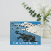 Majestic Snowbound Mt. Rainier Briefkaart (Staand voorkant)