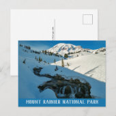 Majestic Snowbound Mt. Rainier Briefkaart (Voorkant / Achterkant)