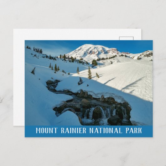 Majestic Snowbound Mt. Rainier Briefkaart (Voorkant / Achterkant)