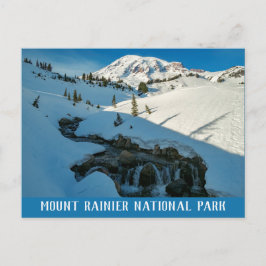 Majestic Snowbound Mt. Rainier Briefkaart