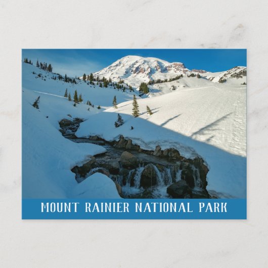 Majestic Snowbound Mt. Rainier Briefkaart (Voorkant)