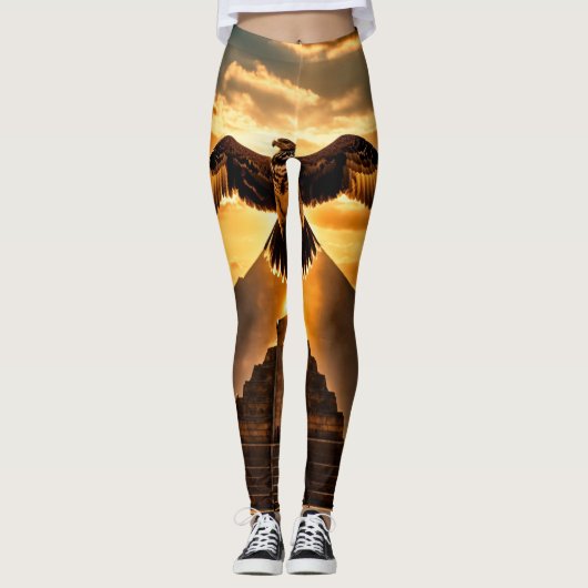 Majestic Soar: Eagle Vision Leggings" Leggings (Voorkant)