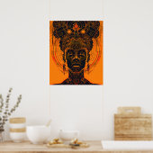 Majestic Soevereiniteit: Afrikaanse Amerikaanse Ko Poster (Keuken)