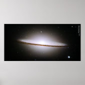 Majestic Sombrero Galaxy Hubble Telescope 2004 Poster (Voorkant)