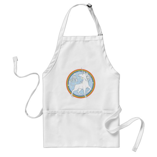 Majestic Sparkle Rainbow Unicorn Standaard Schort (Voorkant)