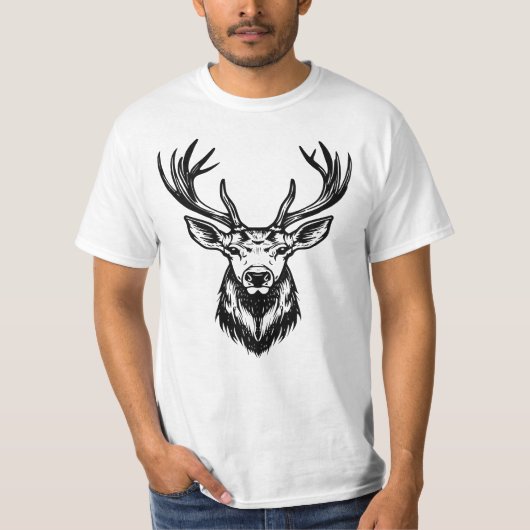 Majestic Stag Head T-shirt (Voorkant)