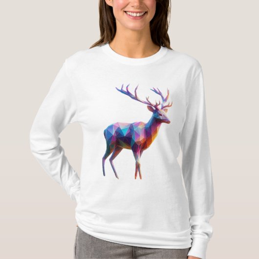 Majestic Stag: Regal Forest Elegance T-shirt (Voorkant)