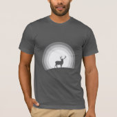 Majestic Stag Silhouette Under Lunar Light T-shirt (Voorkant)