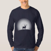 Majestic Stag Silhouette Under Lunar Light T-shirt (Voorkant)