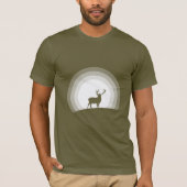 Majestic Stag Silhouette Under Lunar Light T-shirt (Voorkant)