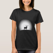 Majestic Stag Silhouette Under Lunar Light T-shirt (Voorkant)