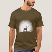 Majestic Stag Silhouette Under Lunar Light T-shirt (Voorkant)