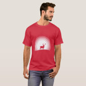 Majestic Stag Silhouette Under Lunar Light T-shirt (Voorkant volledig)