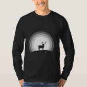 Majestic Stag Silhouette Under Lunar Light T-shirt (Voorkant)