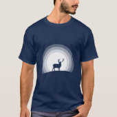 Majestic Stag Silhouette Under Lunar Light T-shirt (Voorkant)
