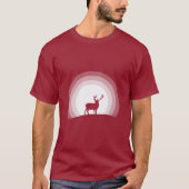 Majestic Stag Silhouette Under Lunar Light T-shirt (Voorkant)