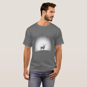 Majestic Stag Silhouette Under Lunar Light T-shirt (Voorkant volledig)