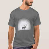 Majestic Stag Silhouette Under Lunar Light T-shirt (Voorkant)