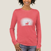 Majestic Stag Silhouette Under Lunar Light Tri-Blend Shirt (Voorkant)