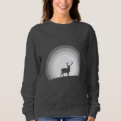 Majestic Stag Silhouette Under Lunar Light Trui (Voorkant)