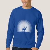 Majestic Stag Silhouette Under Lunar Light Trui (Voorkant)