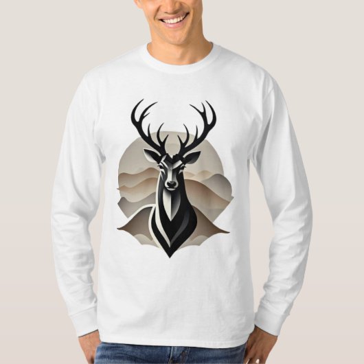 Majestic Stag – Wilderness Spirit T-shirt (Voorkant)