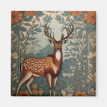 Majestic Stag William Morris geïnspireerd door Flo
