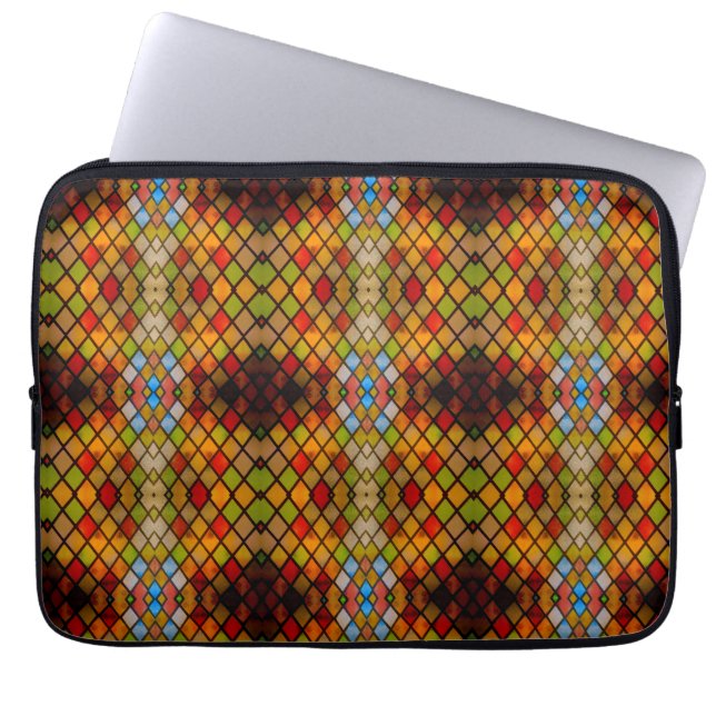 Majestic Stained Glass Window Pattern  Laptop Sleeve (Voorkant)