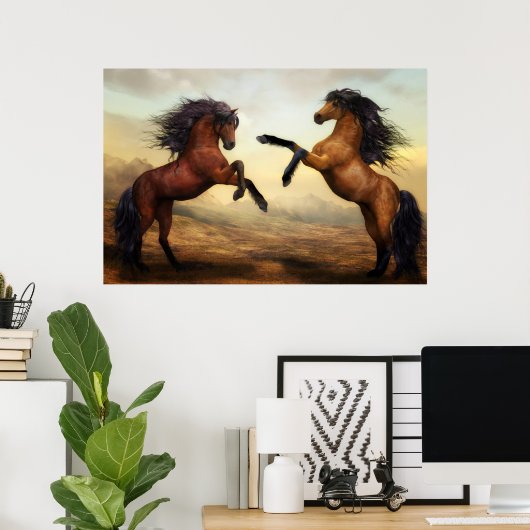 Majestic Stallions Poster (Thuiskantoor)