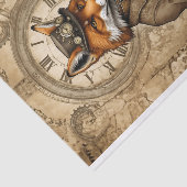 Majestic Steampunk Fox Tissuepapier (Detail)