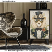 Majestic Steampunk Lion in Pet K1 Decoupage Tissuepapier