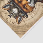 Majestic Stijlvolle  Steampunk Fox Tissuepapier (Detail)