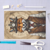 Majestic Stijlvolle  Steampunk Fox Tissuepapier (Craft)