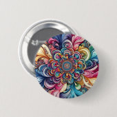 Majestic Stropdas-dye regenboog kleuren Button (Voorkant /achterkant)