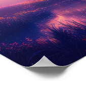 Majestic Sunrise in het Swampy Forest Poster (Hoek)