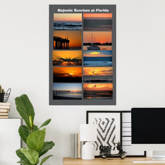 Majestic sunrises at Florida Poster (Thuiskantoor)