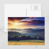 Majestic sunset in the mountains landscape 4 briefkaart (Voorkant / Achterkant)