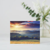 Majestic sunset in the mountains landscape 4 briefkaart (Staand voorkant)