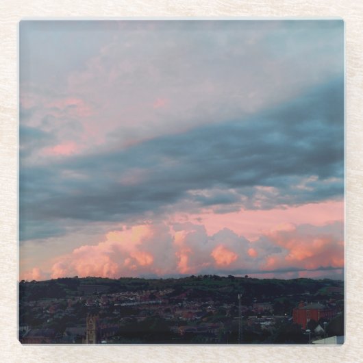 Majestic Sunset in Wales Glazen Onderzetter (Voorkant)