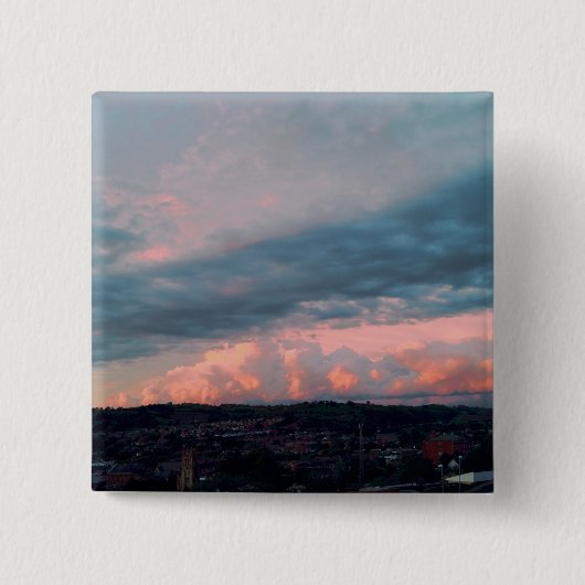 Majestic Sunset in Wales Vierkante Button 5,1 Cm (Voorkant)