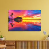 Majestic Sunset | Wailea Beach, Maui, Hawaii Canvas Afdruk (Insitu (Woonkamer))
