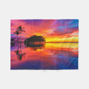 Majestic Sunset Wailea Beach, Maui, Hawaii Fleece Deken