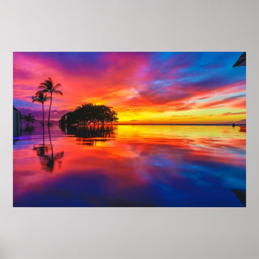 Majestic Sunset | Wailea Beach, Maui, Hawaii Poster (Voorkant)