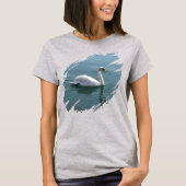Majestic Swan Glijdend op een meer T-shirt (Voorkant)