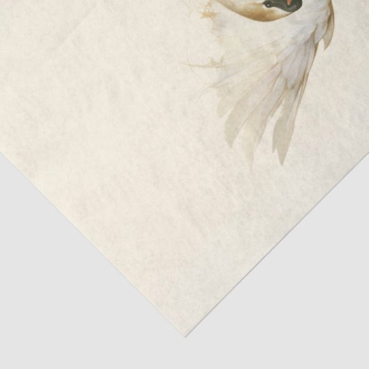 Majestic Swan in Beweging Tissuepapier (Detail)