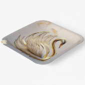 "Majestic Swan Silhouette" Papieren Bordje (Gebogen)