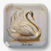 "Majestic Swan Silhouette" Papieren Bordje (Voorkant)