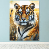 Majestic Tiger Canvas Afdruk (Insitu (Houten vloer))