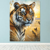 Majestic Tiger Canvas Afdruk (Insitu (Houten vloer))
